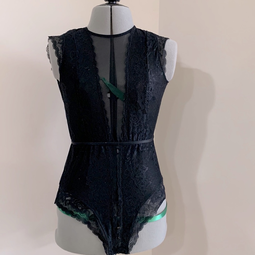 Brandy Melville Black Lace Bodysuit
